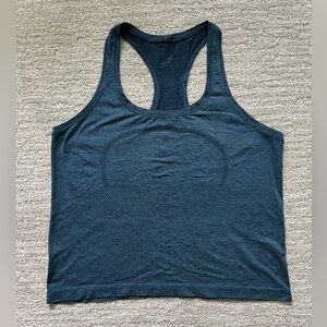 Lululemon Racerback Tank Waist Length in Blue
